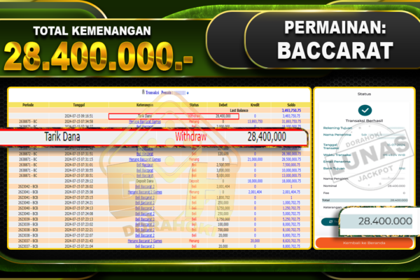 BACCARAT Rp.28.400.000