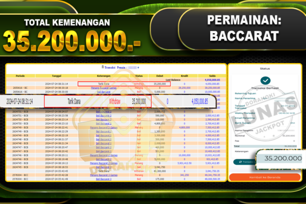 BACCARAT Rp.35.200.000