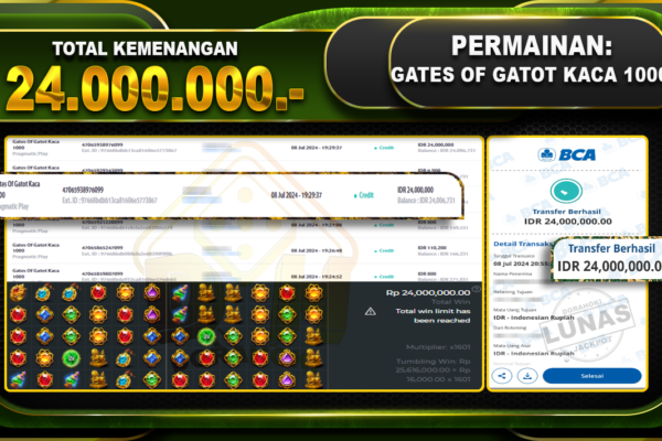 GATES OF GATOT KACA 1000 Rp.24.000.000