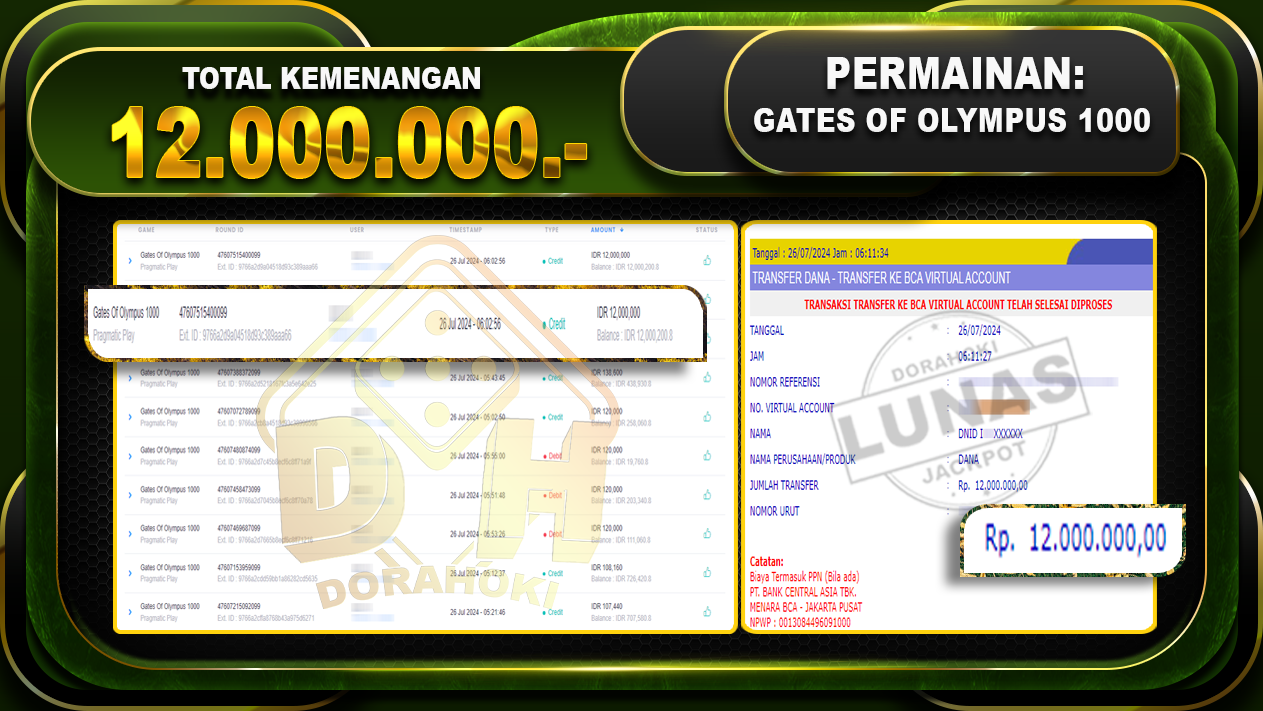 GATES OF OLYMPUS 1000 Rp.12.000.000