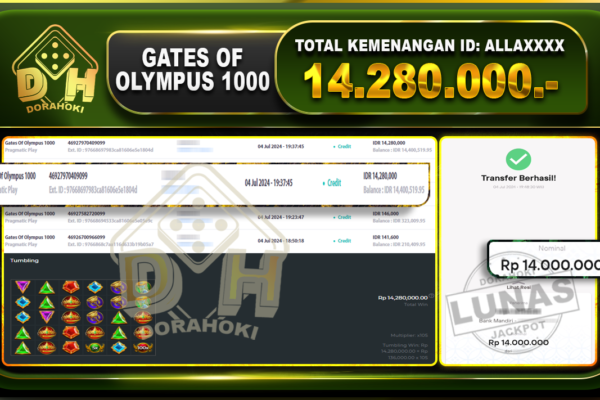 GATES OF OLYMPUS 1000 Rp.14.280.000