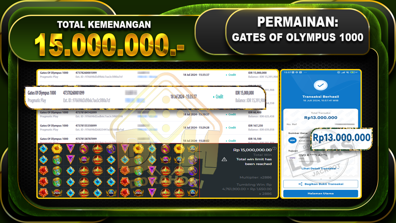 GATES OF OLYMPUS 1000 Rp.15.000.000