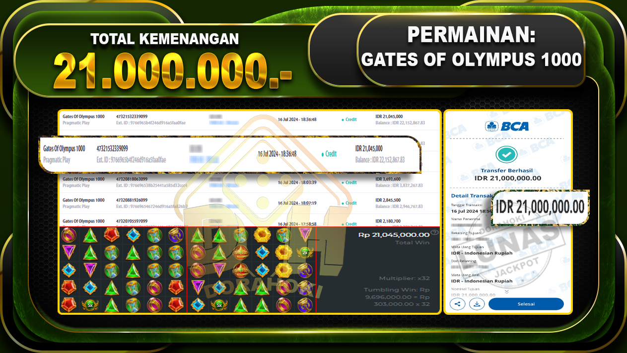 GATES OF OLYMPUS 1000 Rp.21.000.000