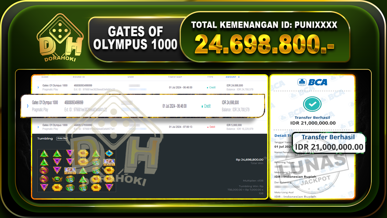 GATES OF OLYMPUS 1000 Rp.24.698.800