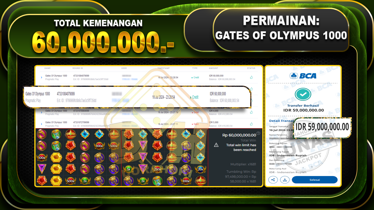 GATES OF OLYMPUS 1000 Rp.60.000.000