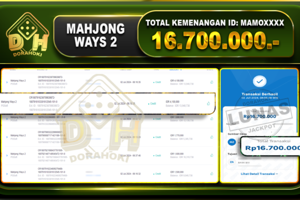 MAHJONG WAYS 2 Rp.16.700.000