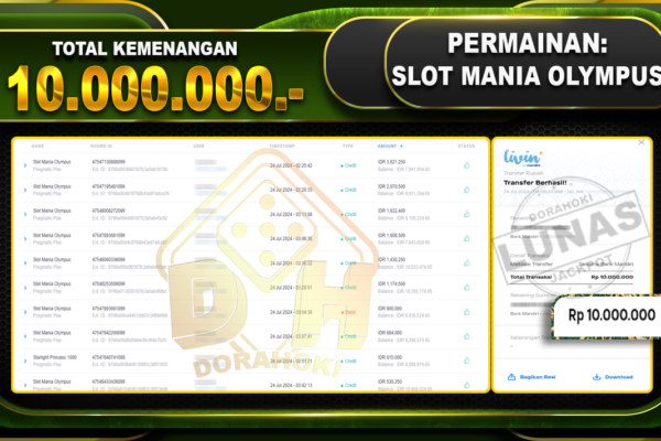 SLOT MANIA OLYMPUS Rp.10.000.000