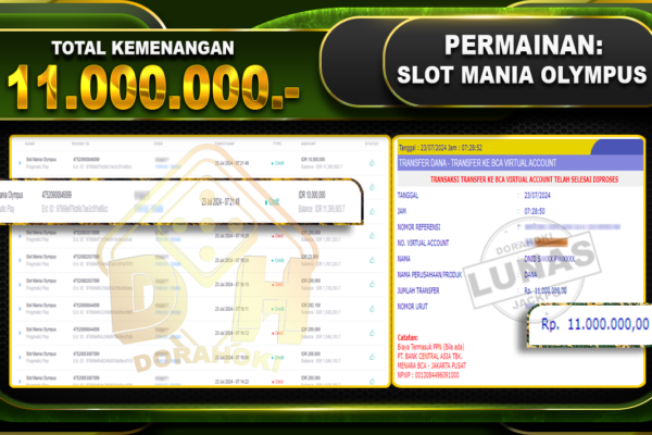 SLOT MANIA OLYMPUS Rp.11.000.000