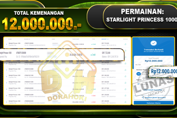 STARLIGHT PRINCESS 1000 Rp.12.000.000