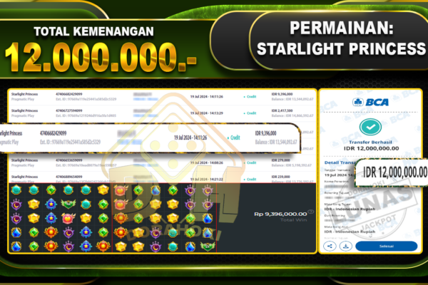 STARLIGHT PRINCESS Rp.12.000.000