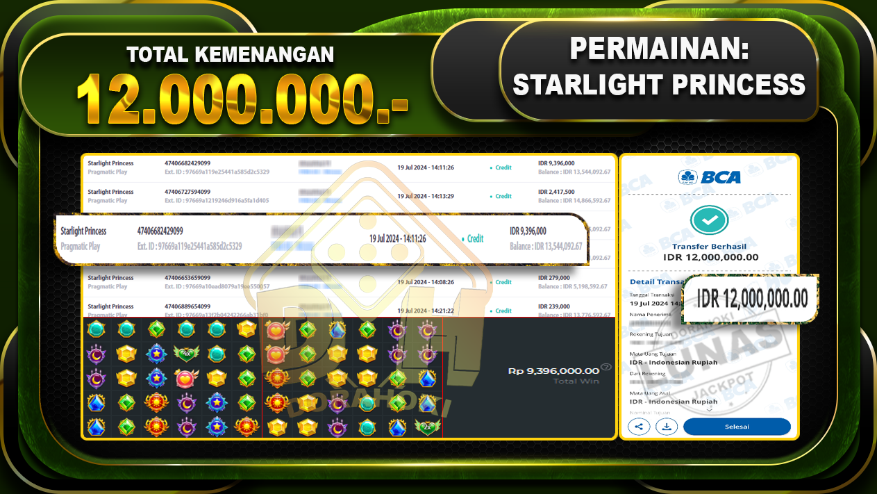 STARLIGHT PRINCESS Rp.12.000.000