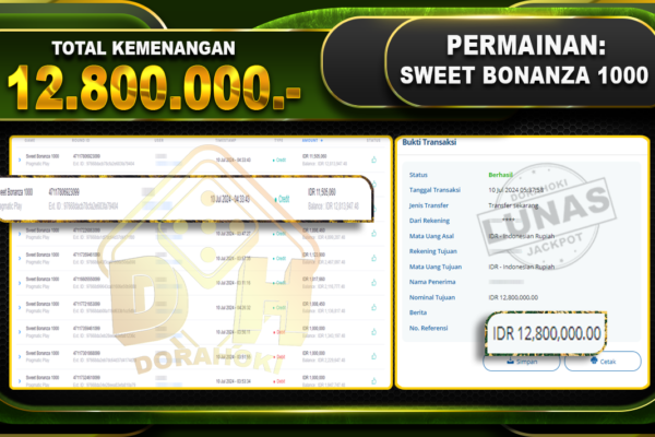 SWEET BONANZA 1000 Rp.12.800.000