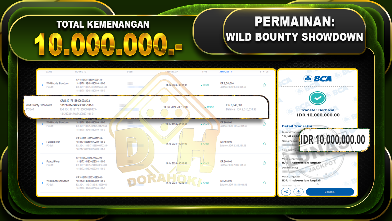 WILD BOUNTY SHOWDOWN Rp.10.000.000