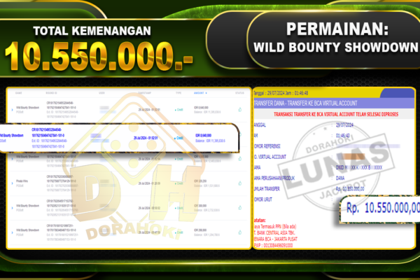 WILD BOUNTY SHOWDOWN Rp.10.550.000