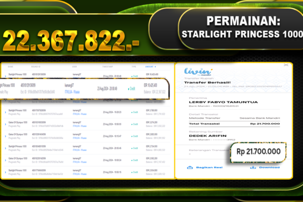 Starlight Princess 1000 Rp.22.367.822