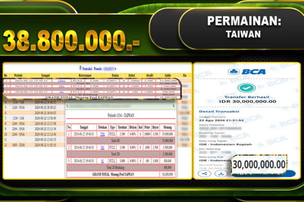 TOGEL TAIWAN Rp 30.000.000