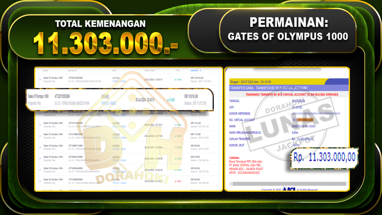 GATES OF OLYMPUS 1000 Rp.11.303.000