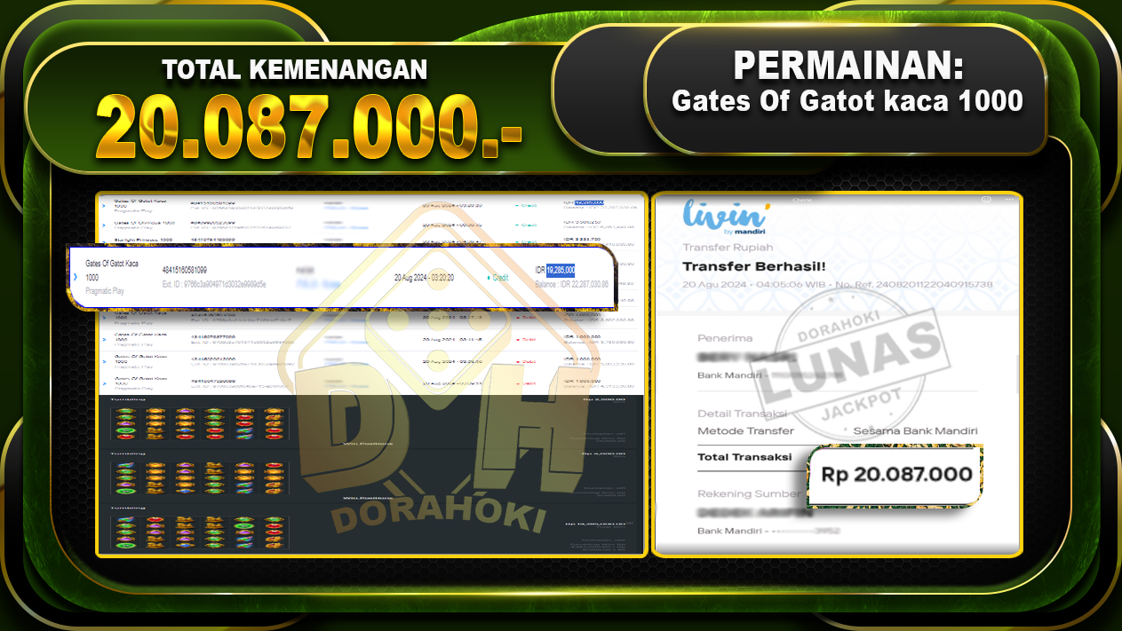 Gates Of Gatot kaca 1000 Rp.20.087.000