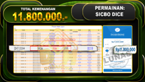 SICBO DICE Rp.11.800.000