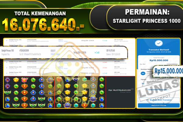 STARLIGHT PRINCESS 1000 Rp.16.076.640