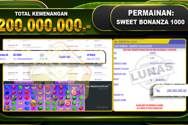 SWEET BONANZA 1000 Rp.200.000.000