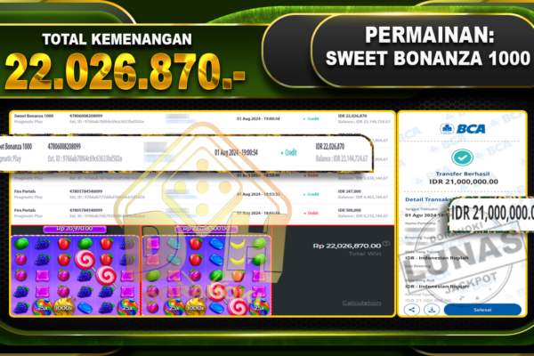 SWEET BONANZA 1000 Rp.22.026.870