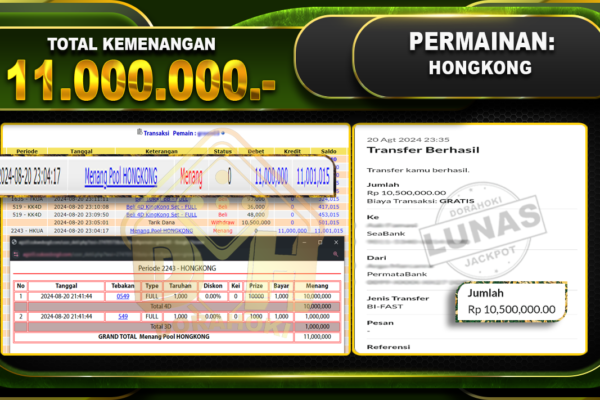 TOGEL HONGKONG Rp.11.000.000