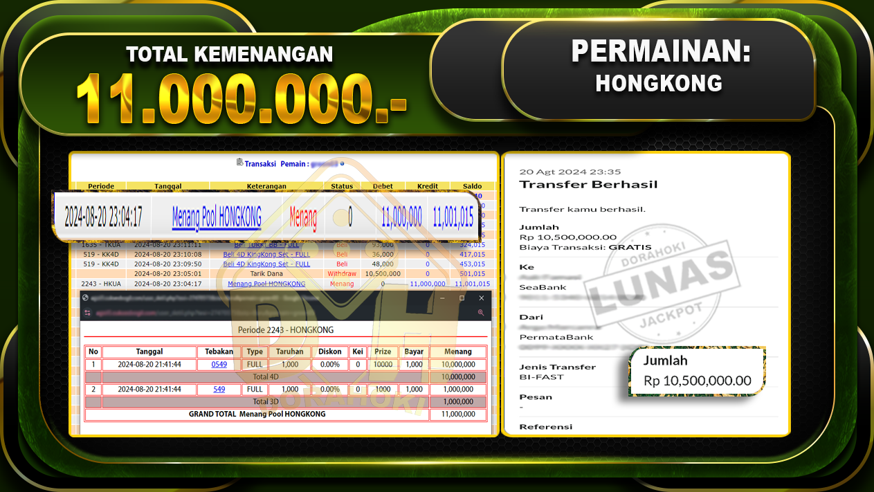 TOGEL HONGKONG Rp.11.000.000