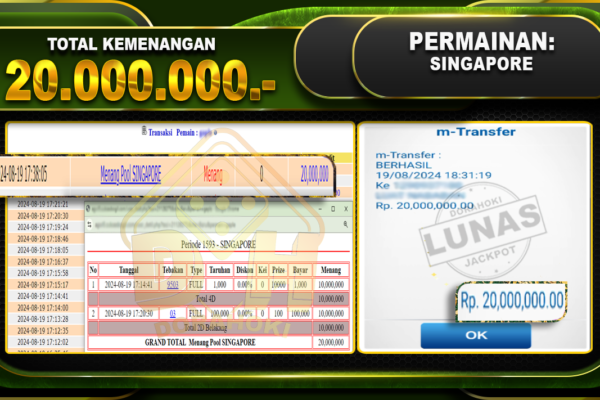 TOGEL SINGAPORE Rp 20.000.000