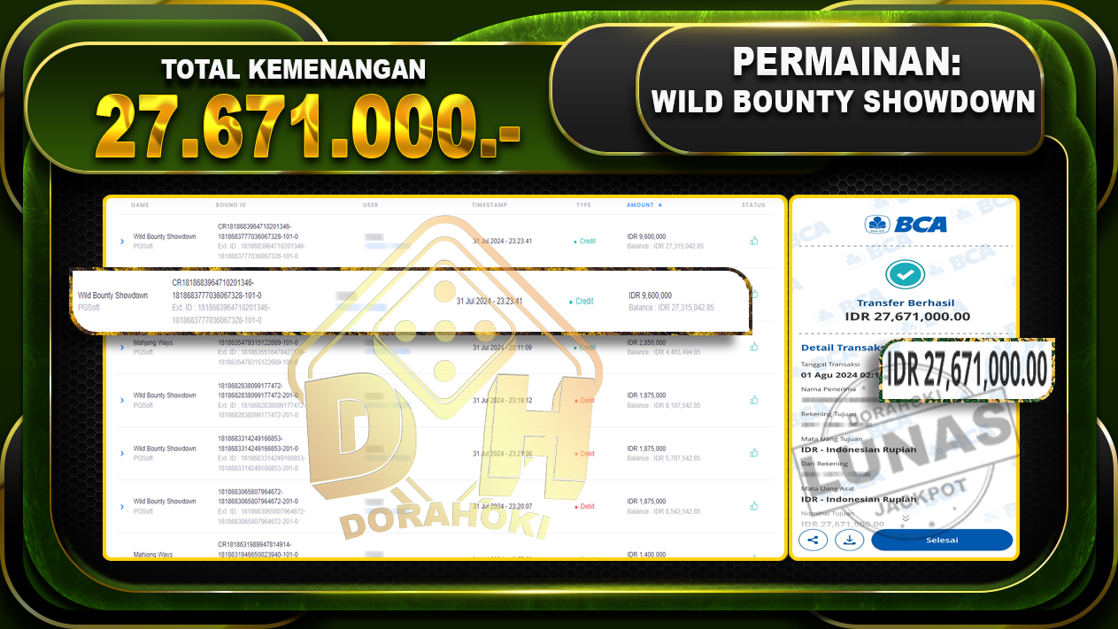 WILD BOUNTY SHOWDOWN Rp.27.671.000