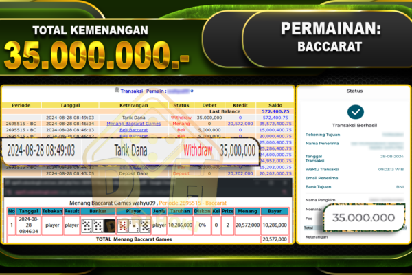 Baccarat Rp 35.000.000