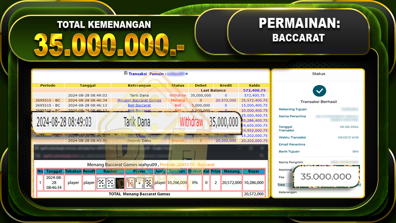 Baccarat Rp 35.000.000