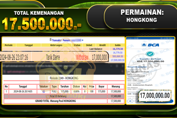 TOGEL HONGKONG Rp17.500.000