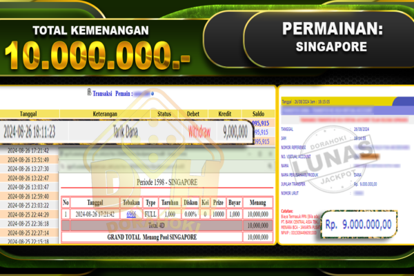 TOGEL SINGAPORE Rp 10.000.000