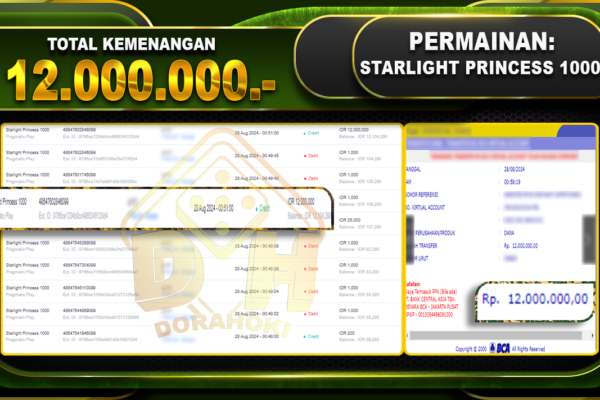 Starlight Princess 1000 Rp.12.000.000