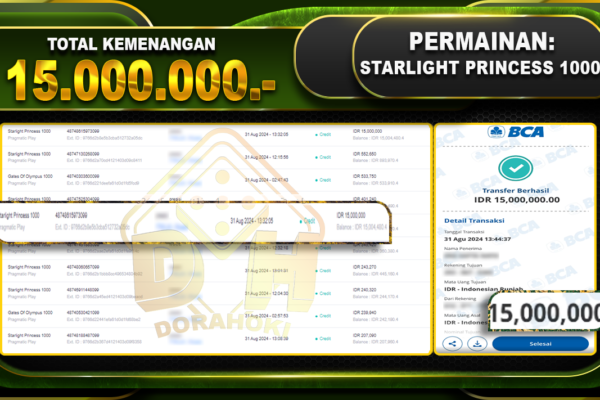 Starlight Princess 1000 Rp.15.000.000