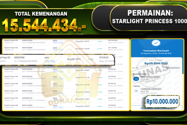 Starlight Princess 1000 Rp.15.544.434