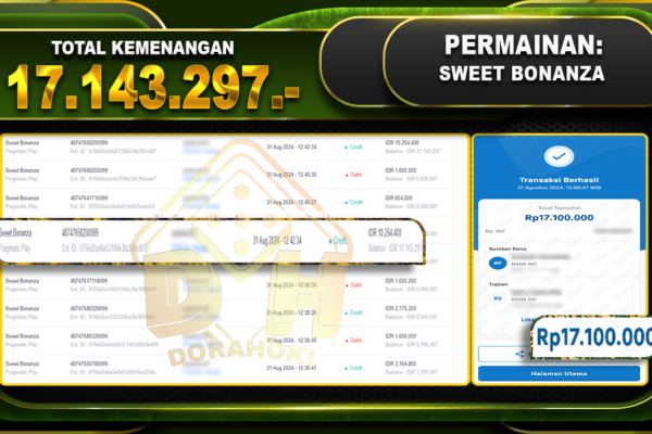 Sweet Bonanza Rp 17.143.297