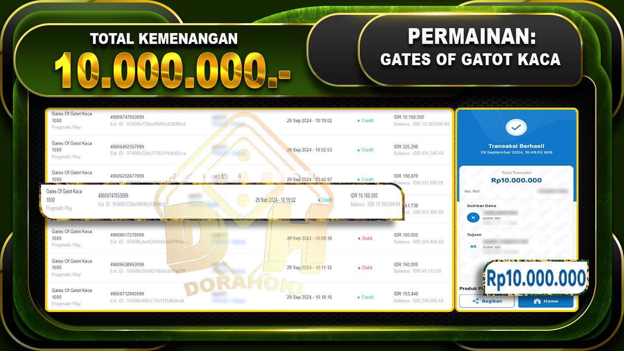 Gates Of Gatot Kaca Rp.10.000.000