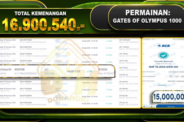 Gates Of Olympus 1000 Rp.16.900.540