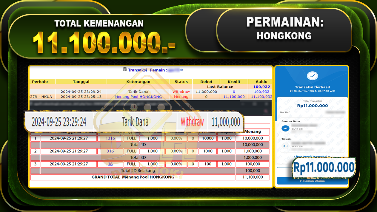 TOGEL HONGKONG Rp.11.000.000