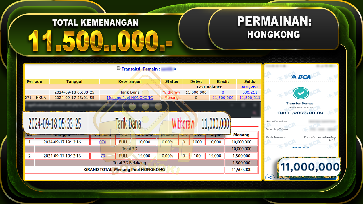 TOGEL HONGKONG Rp.11.500.000