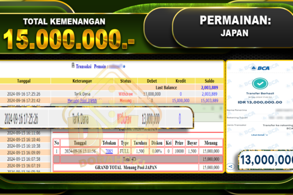 TOGEL JAPAN Rp. 15.000.000