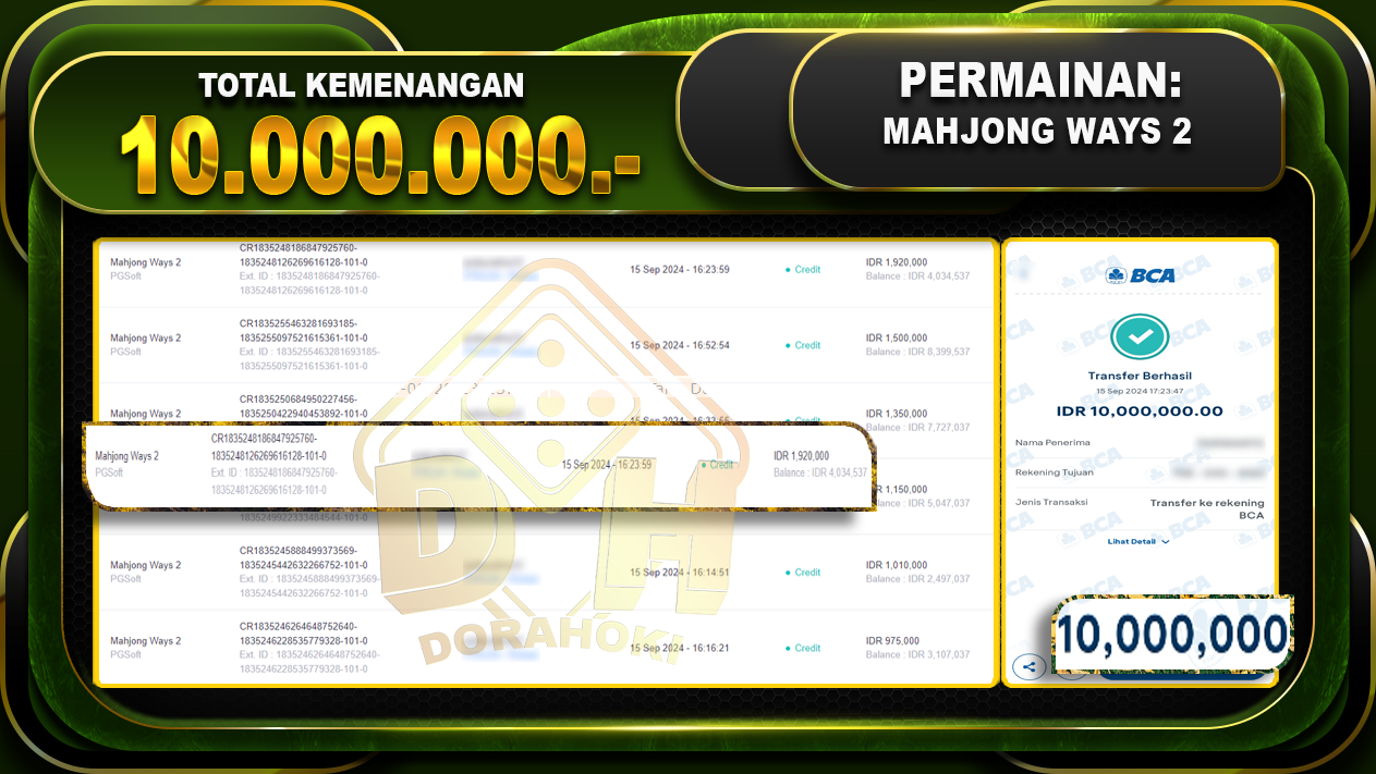 Mahjong Ways 2 Rp. 10.000.000