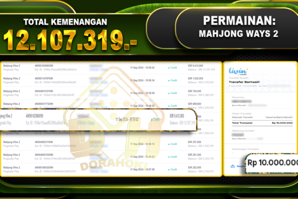 Mahjong Ways 2 Rp 12.107.319