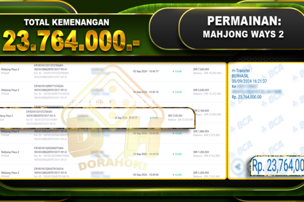 Mahjong Ways 2 Rp. 23.764.000