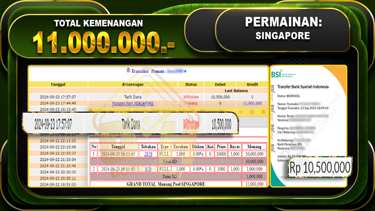 TOGEL SINGAPORE Rp.11.000.000