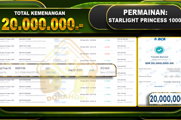 Starlight Princess 1000 Rp 20.000.000