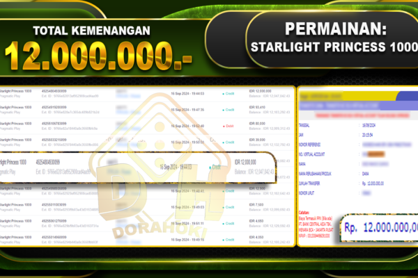 Starlight Princess 1000 Rp. 12.000.000