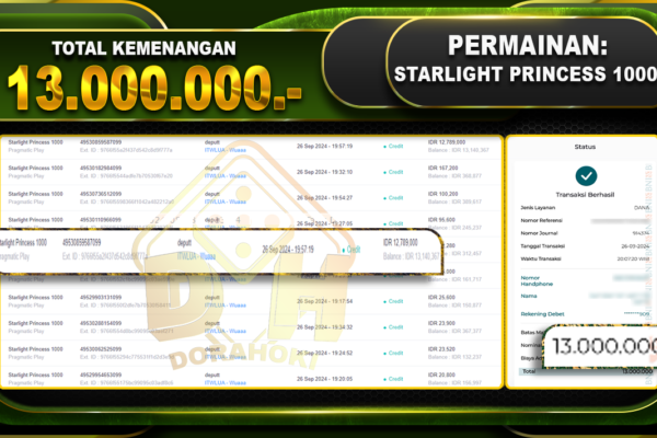 Starlight Princess 1000 Rp.13.000.000